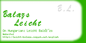 balazs leicht business card